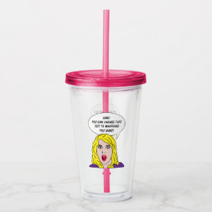 FUNNY RETRO WOMAN anpassningsbar text Take Away Mugg