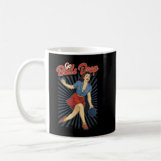 Funny Retro Womens Ten Pin Bowling Go Bollar Deep  Kaffemugg