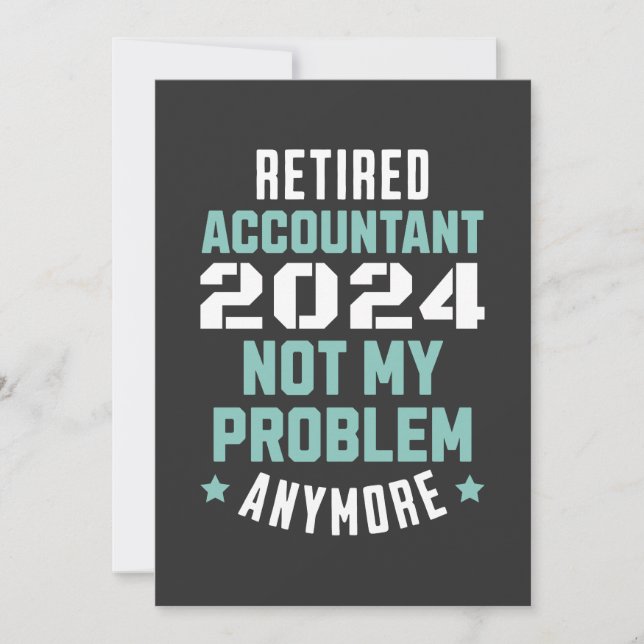 Funny Retrött Accountant Pension 2024 Retiring Julkort (Framsida)