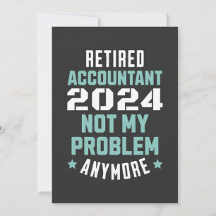 Funny Retrött Accountant Pension 2024 Retiring Julkort