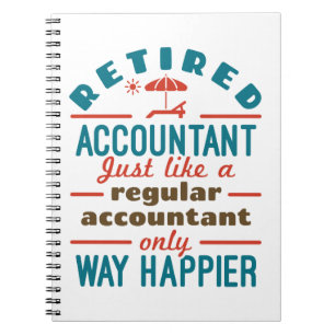 Funny Retrött Accountant Way Happier Anteckningsbok
