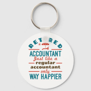 Funny Retrött Accountant Way Happier Nyckelring