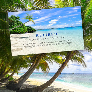 Funny Retrött, Beach & Handflatan, Profession, Gag Visitkort
