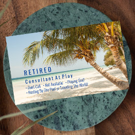 Funny Retrött, Beach & Handflatan, Profession Gag Visitkort