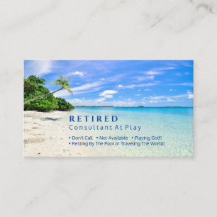 Funny Retrött, Beach & Handflatan, Profession Gag Visitkort