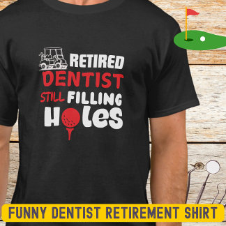 Funny Retrött Dentist Golfer T Shirt