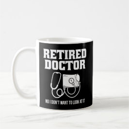 Funny Retrött Doktor Stethoscope Pension Kaffemugg