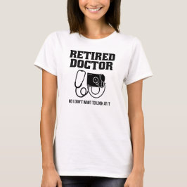 Funny Retrött Doktor Stethoscope Pension T Shirt