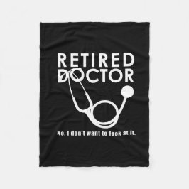 Funny Retrött Doktor Stethoscope Retiring Medical Fleecefilt