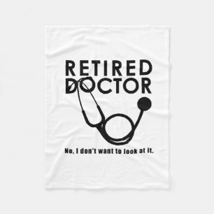 Funny Retrött Doktor Stethoscope Retiring Medical Fleecefilt
