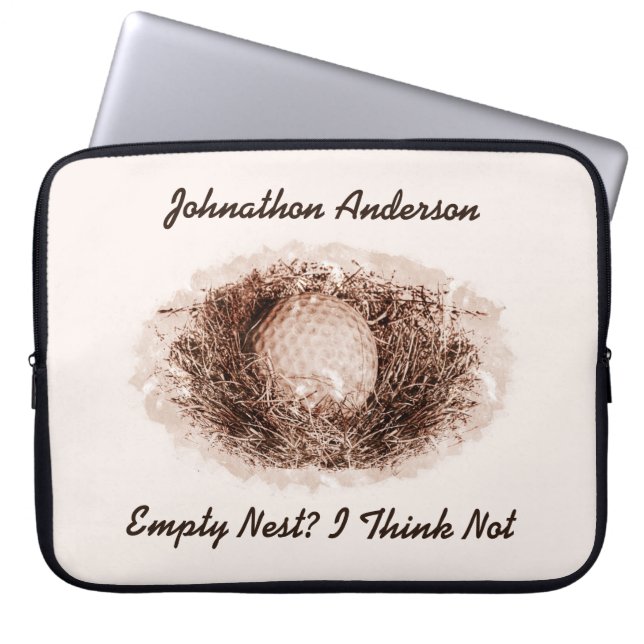 Funny Retrött Empty Nest Golf Boll Pension Laptop Sleeve (Framsidan)