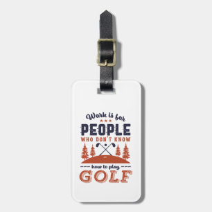 Funny Retrött Golf Player Golfer Pappa Kärlek Golf Bagagebricka