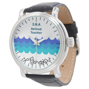 Funny Retrött Lärare Se jumble Numbers Vågar Armbandsur