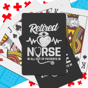 Funny Retrött Nurse Joke Nursing Pension Casinokort
