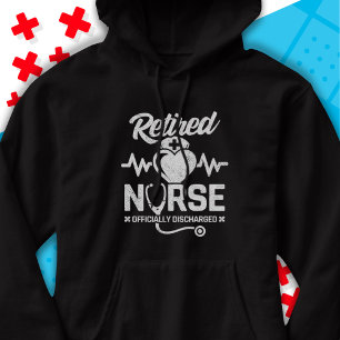 Funny Retrött Nurse Joke Nursing Pension Hoodie