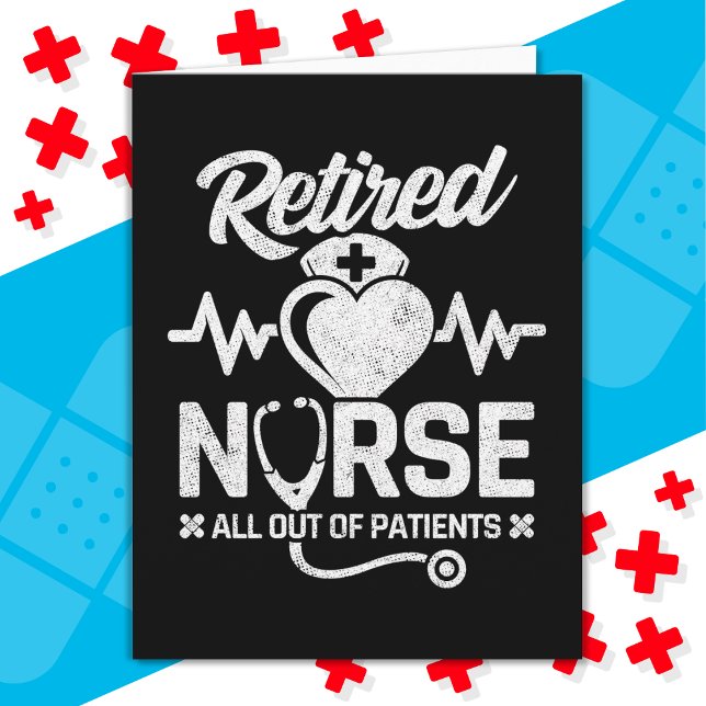 Funny Retrött Nurse Joke Nursing Pension Kort (Skapare uppladdad)