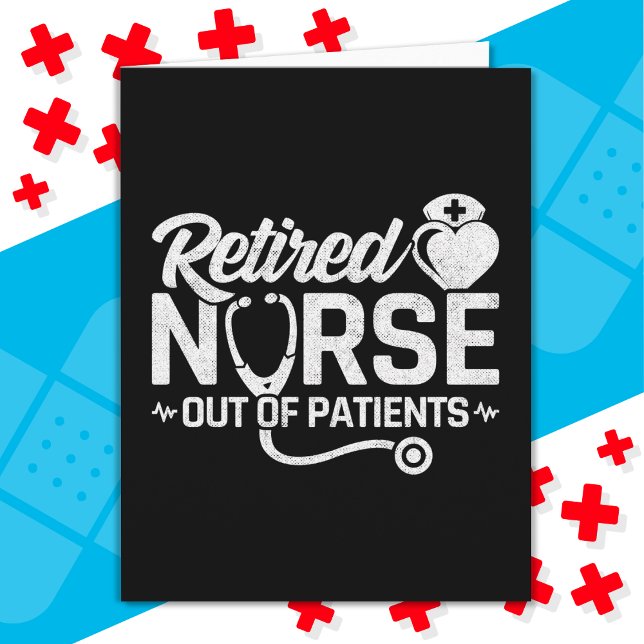 Funny Retrött Nurse Joke Nursing Pension Kort (Skapare uppladdad)