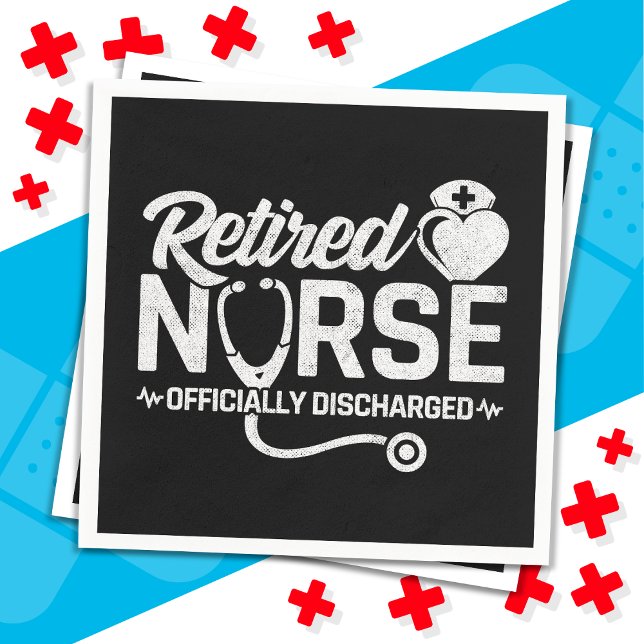 Funny Retrött Nurse Joke Nursing Pension Pappersservett (Skapare uppladdad)