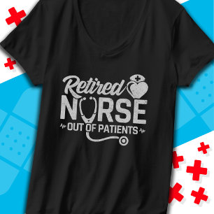 Funny Retrött Nurse Joke Nursing Pension T Shirt