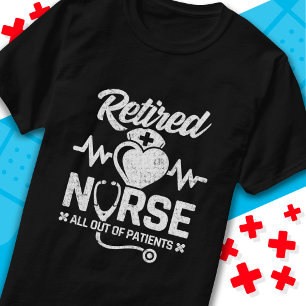 Funny Retrött Nurse Joke Nursing Pension T Shirt