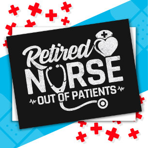 Funny Retrött Nurse Joke Nursing Pension Vykort