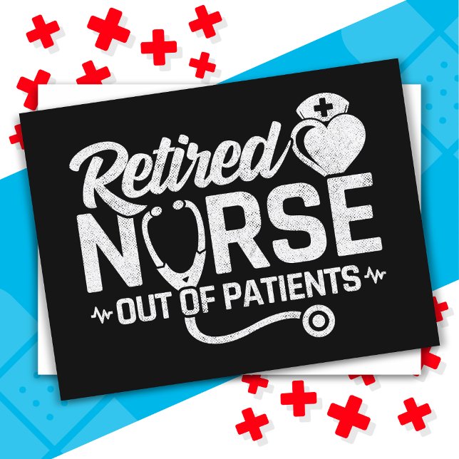 Funny Retrött Nurse Joke Nursing Pension Vykort (Skapare uppladdad)
