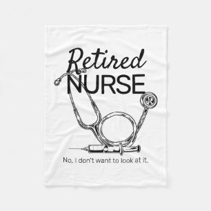 Funny Retrött Nurse RN Pension Medical Fleecefilt