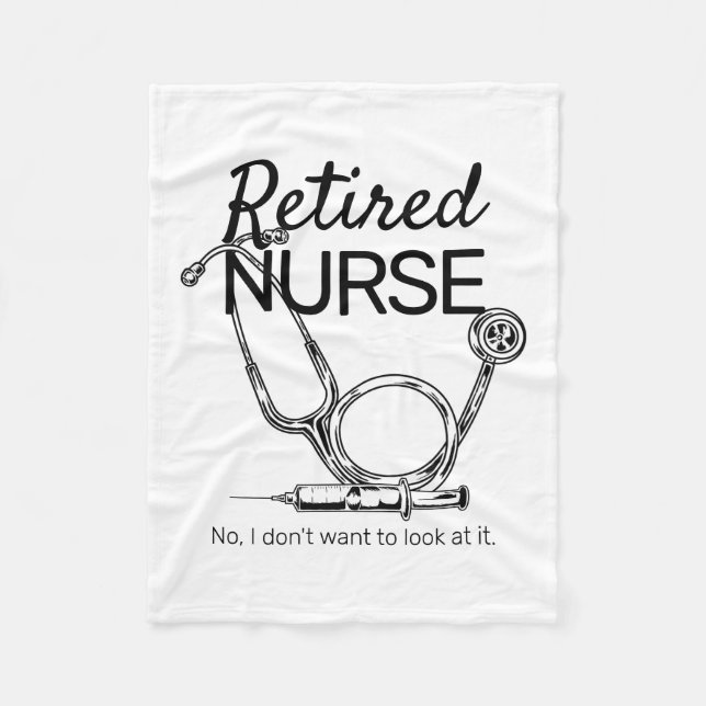 Funny Retrött Nurse RN Pension Medical Fleecefilt (Framsidan)