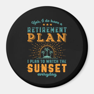 Funny Retrött Pension-planen, sommarbön Helgdag Magnet