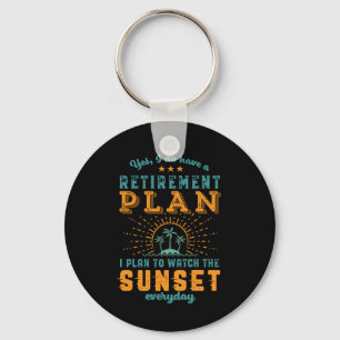 Funny Retrött Pension-planen, sommarbön Helgdag Nyckelring