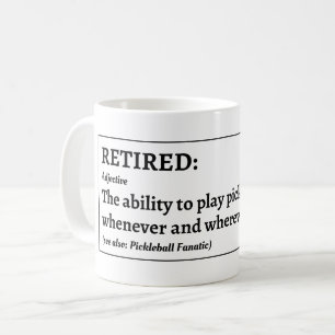 Funny Retrött Pickleball Kaffemugg