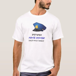 Funny Retrött Police T Shirt