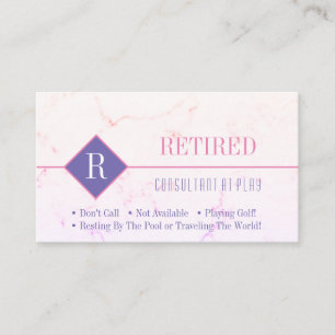 Funny Retrött, Rosa Marble, DIY Rosa Gag Visitkort