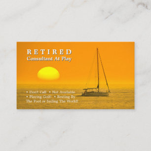 Funny Retrött Sailing Boat Sunset, DIY Gag Busi Visitkort