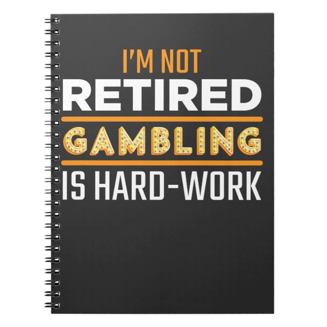 Funny Retrött Spelare Casino Slot Maskin Player Anteckningsbok (Framsidan)