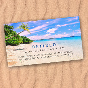 Funny Retrött Sunset Beach & Handflatan, Professio Visitkort