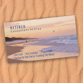 Funny Retrött, Sunset Beach, Profession Gag Visitkort