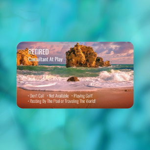 Funny Retrött, Sunset Ocean, DIY Profession Gag Visitkort