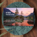 Funny Retrött, Sunset Sjö, DIY Profession Gag Visitkort<br><div class="desc">Är du pensionerad eller pensionerad snart? Solnedgången i Sjö och i bergsområden är ett underbart gag-kort som ska delas ut till vänner och familj i party eller på arbetet för att informera dem om att den stora dagen har kommit. Fungerar bra för alla yrken. Underbar för Insida designers, konsulter, advokater,...</div>