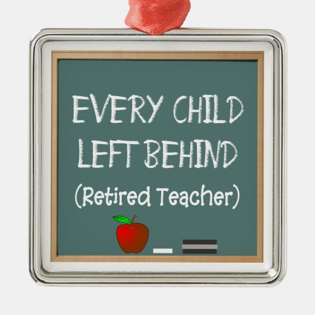 Funny Retrött Teacher jul Ornament (Framsidan)