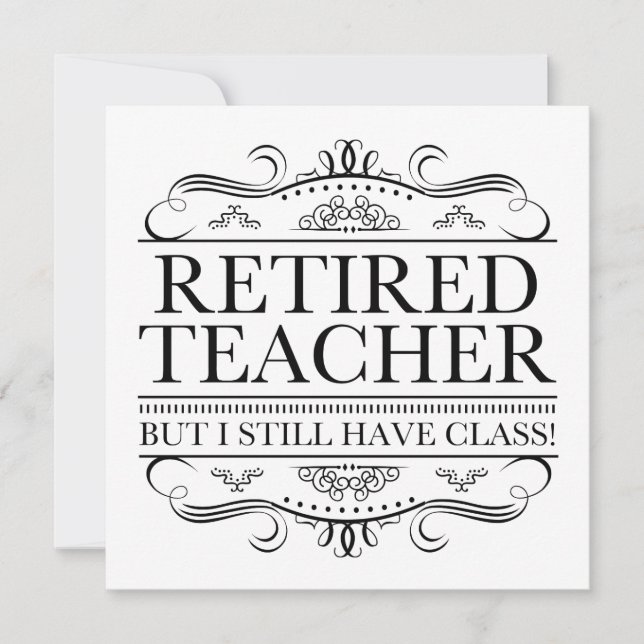 Funny Retrött Teacher Kort (Framsida)