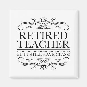 Funny Retrött Teacher Magnet