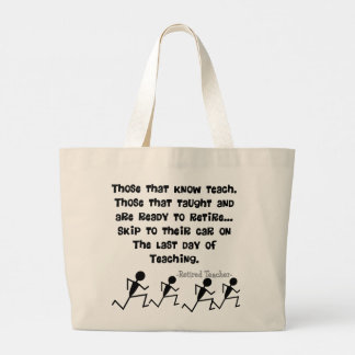 Funny Retrött Teacher Quote Jumbo Tygkasse