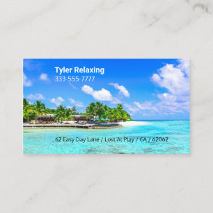 Funny Retrött, Tropical Island, DIY Profession Gag Visitkort