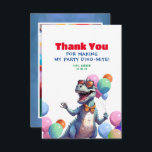 Funny Rex Dinosaur Birthday Tack Photo<br><div class="desc">Tack för din födelsedag för dina fotokort</div>