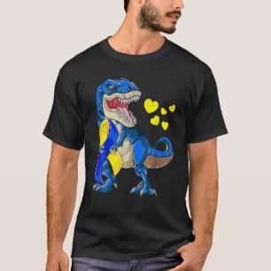 Funny Rex Dinosaur World Down Syndrome Day Awarene T Shirt