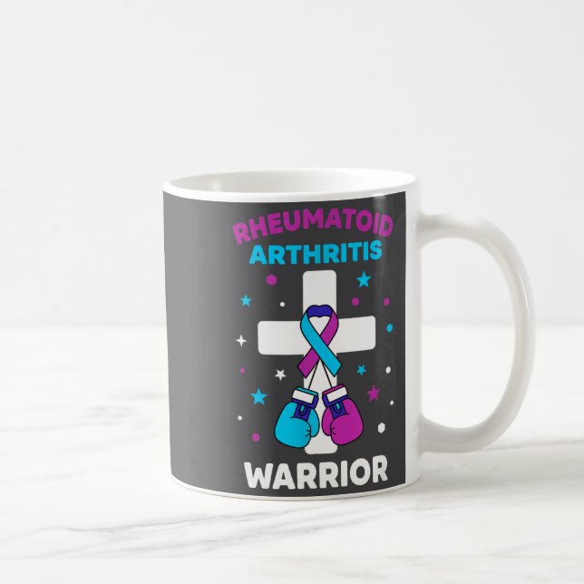 Funny Rheumatoid Warrior Arthritis Awareness Kaffemugg (Höger)