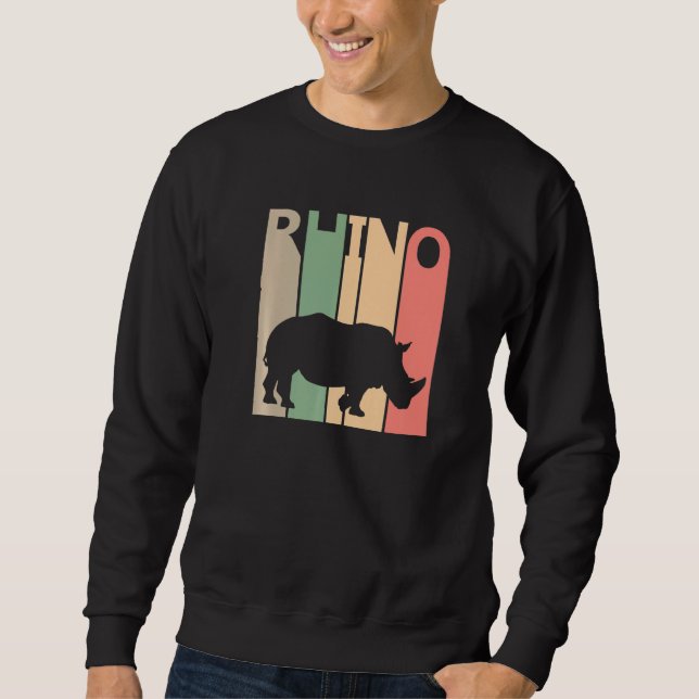 Funny Rhino Costume Lång Ärmad Tröja (Framsida)