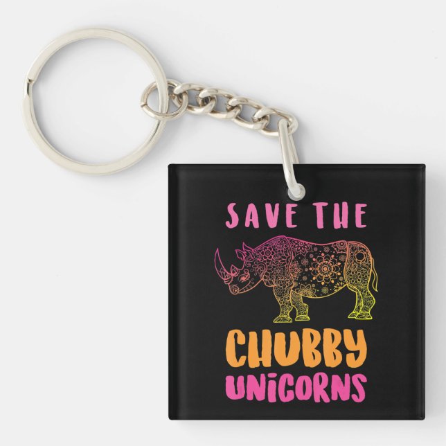Funny Rhino Spara Knubbig Unicorns Animal Högers (Framsidan)