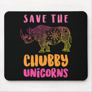 Funny Rhino Spara Knubbig Unicorns Animal Högers Musmatta